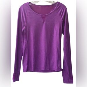 Impact Jillian Michaels Thumbhole Activewear Top Raspberry Pink Size L